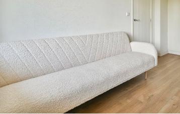 3-zitsbank- slaapbank in teddystof beschikbaar voor biedingen