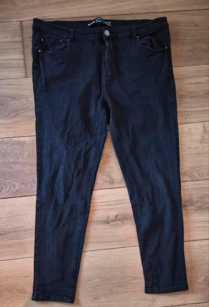 Zwarte 7/8 jeans mt. 48, Kleding | Dames, Spijkerbroeken en Jeans, Gedragen, Zwart, Ophalen of Verzenden