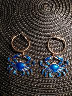oorbellen krab in blauw, Overige materialen, Blauw, Nieuw, Ophalen of Verzenden