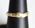 14 krt gouden ring met diamantje, Sieraden, Tassen en Uiterlijk, Kindersieraden, Gebruikt, Ophalen of Verzenden, Ring
