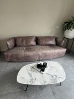 Leren bankstel, Huis en Inrichting, Ophalen, Gebruikt, Minder dan 75 cm, Driepersoons
