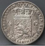 Zilveren 1/2 gulden 1858 - halve gulden 1858 Willem 3, Postzegels en Munten, Munten | Nederland, ½ gulden, Zilver, Koning Willem III