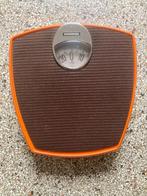 Oranje Soehnle weegschaal met bruin los tapijtje vintage, Gebruikt, Analoog, 100 kg of meer, Ophalen of Verzenden