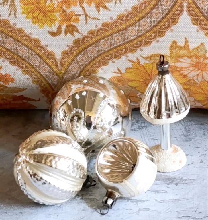 Oude Kerstballen van Beppe - Set van 4, Antiek en Kunst, Antiek | Overige Antiek, Ophalen of Verzenden