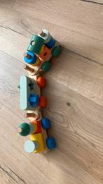Houten blokjes speelgoed trein, Ophalen, Gebruikt