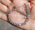 925 zilveren armband met natuurlijke Labradoriet steen, O.T., Blauw, Nieuw, Ophalen of Verzenden