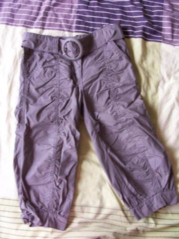 Stoere legergroene kuitbroek met stoffen riem,grote gesp,146 beschikbaar voor biedingen