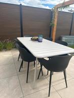 Exterioo Tuinstoelen 6 stuks zwart, Tuin en Terras, Tuinsets en Loungesets, Ophalen, Kunststof, 6 zitplaatsen, Zo goed als nieuw