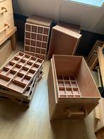Houten ladebakken met vakverdeling, Ophalen, Gebruikt