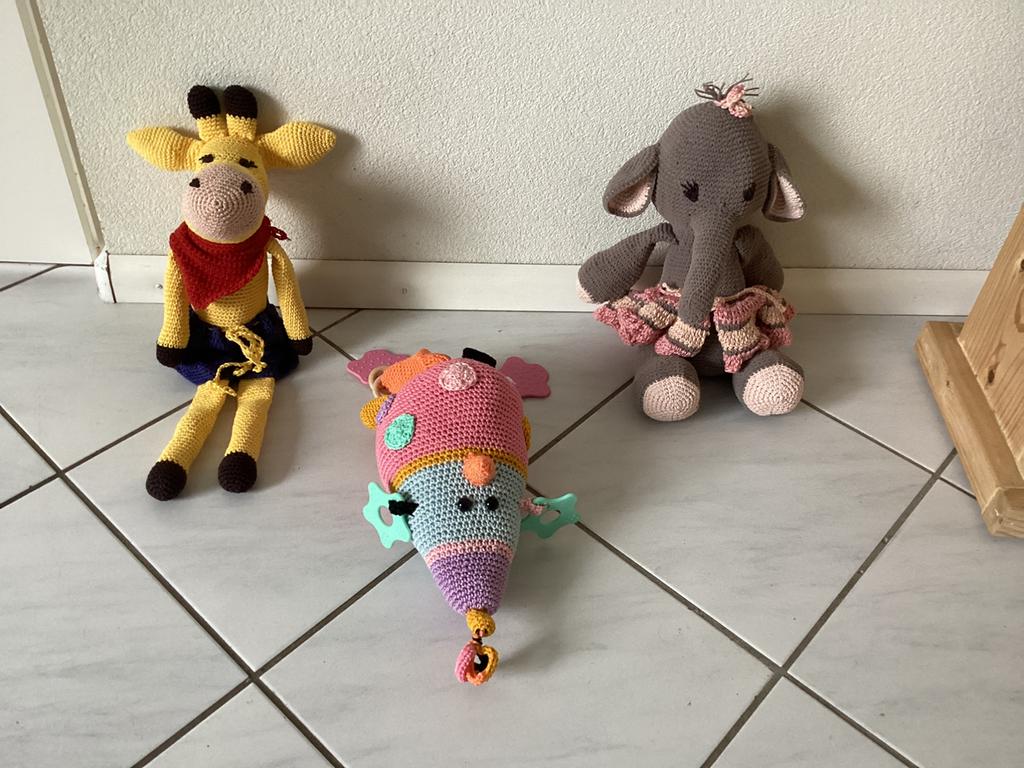 Gehaakte knuffels,speelkussens, Ophalen of Verzenden, Zo goed als nieuw, Overige typen