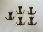 5 vintage messing kledinghaken. Messing wandhaak, Wandhaken, Ophalen of Verzenden, Zo goed als nieuw, Minder dan 100 cm