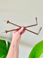 Set vintage messing gordijnhaken embrasses, Antiek en Kunst, Ophalen of Verzenden