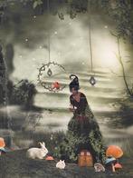 Tricot katoen fantasie paneel, Hobby en Vrije tijd, Stoffen en Lappen, 120 cm of meer, Nieuw, Ophalen of Verzenden, Katoen