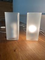 Set van 2 IKEA Tafellampen, Huis en Inrichting, Lampen | Tafellampen, Ophalen, Zo goed als nieuw, Glas, Minder dan 50 cm