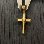 14 k gouden kruis hanger, Nieuw, Ophalen of Verzenden, Kruis of Symbool, Goud