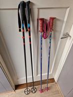 2 paar skistokken, Sport en Fitness, Skiën en Langlaufen, Gebruikt, Stokken, 100 tot 140 cm, Ophalen