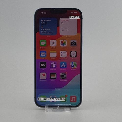 iPhone 14 Plus 128GB Baby Blauw, Telecommunicatie, Mobiele telefoons | Apple iPhone, Zo goed als nieuw