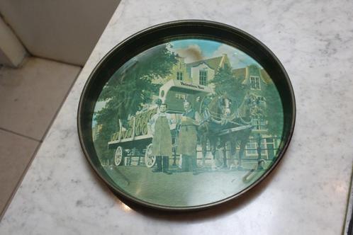Vintage Heineken Stalen Dienblad ‘ Bierkoets ‘, Verzamelen, Biermerken, Gebruikt, Overige typen, Heineken, Ophalen