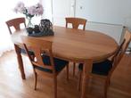 Eetkamer tafel van Massief Licht Eiken vrij zwaar., Ophalen, Gebruikt