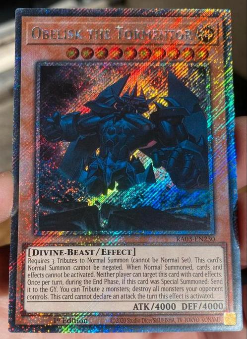 Yu-Gi-Oh! Alternate Obelisk The Tormentor RA03 1st Ed M/NM, Hobby en Vrije tijd, Verzamelkaartspellen | Yu-gi-Oh!, Nieuw, Losse kaart