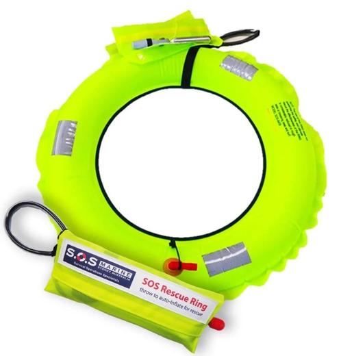 SOS Marine Opblaasbare Rescue Ring NIEUW, Watersport en Boten, Accessoires en Onderhoud, Nieuw, Overige typen, Ophalen of Verzenden