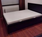 Bedframe IKEA MALM 140x200, Huis en Inrichting, Ophalen, Gebruikt, Zwart, Tweepersoons