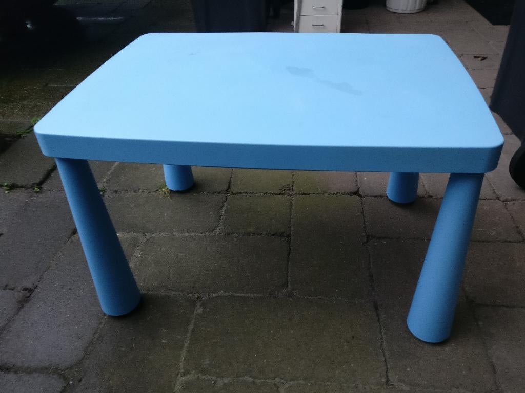 IKEA Mammut kinder tafel blauw, Ophalen, Gebruikt, Tafel(s)