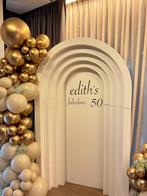 Backdrop met ballonnenboog voor jouw feestje!, Ophalen of Verzenden, Zo goed als nieuw, Verjaardag