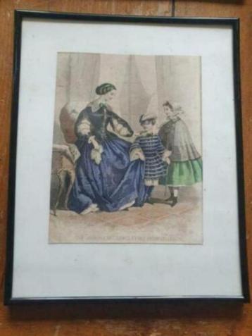 Gravure Kostuum Journal des Dames et des Demoiselles Bodin beschikbaar voor biedingen