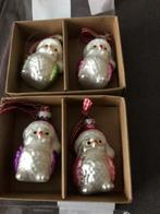 4 glazen Kerstballen uil, Diversen, Kerst, Ophalen, Gebruikt
