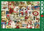 Eurographics - Vintage Christmas Cards - 1000 stukjes, Hobby en Vrije tijd, Denksport en Puzzels, Ophalen of Verzenden, 500 t/m 1500 stukjes