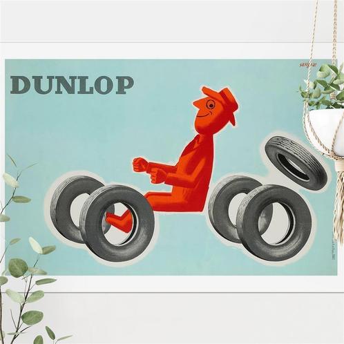 DUNLOP banden Art Deco Vintage Affiche Poster, Verzamelen, Automerken, Motoren en Formule 1, Nieuw, Auto's, Verzenden