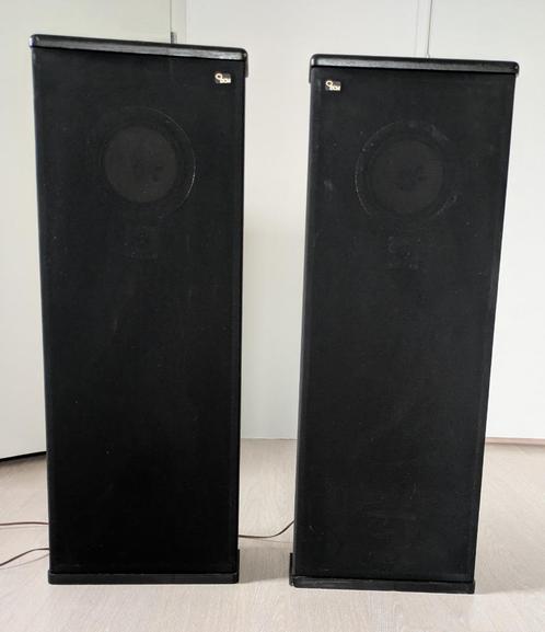 2 speakers - DCM TimeFrame TF250 – Slanke vloerstaanders, Audio, Tv en Foto, Luidsprekers, Gebruikt, Front, Rear of Stereo speakers