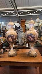 Sevres Porseleinen Vazen met Bronzen Ornamenten - 19e Eeuw, Ophalen