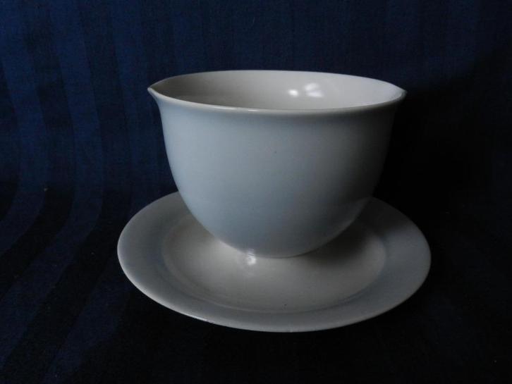 Juskom / sauskom Potterie De Driehoek Huizen servies F250 NW, Antiek en Kunst, Antiek | Servies los, Ophalen of Verzenden