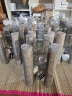 Partij houten kaarsenhouders met glas – 11 stuks, Verzenden, Nieuw, Overige materialen, Minder dan 25 cm
