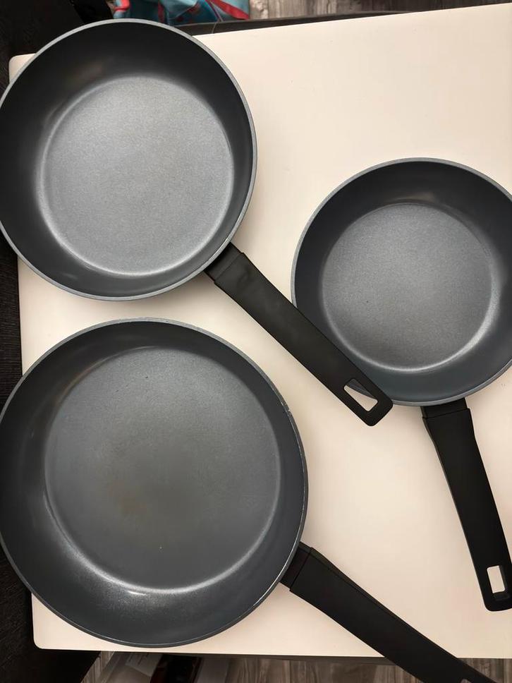 Complete Pannenset - Verschillende Maten, Huis en Inrichting, Keuken | Potten en Pannen, Gebruikt, Pannenset, Aluminium, Inductieplaat