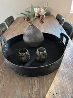 Grote zwarte mand, Huis en Inrichting, Woonaccessoires | Dienbladen, Ophalen, Zo goed als nieuw, Rond, Metaal