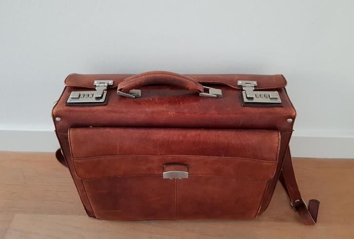 Boyer leren aktetas – topkwaliteit, nette staat, Sieraden, Tassen en Uiterlijk, Koffers, Gebruikt, Leer, Minder dan 50 cm, Ophalen of Verzenden