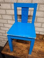 Blauwe IKEA kinderstoel met kat en hond, Ophalen, Gebruikt, Stoel(en)