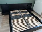 IKEA Malm bed 160x200 + Elektrische Lattenbodem, Ophalen, Zwart, Tweepersoons, 200 cm