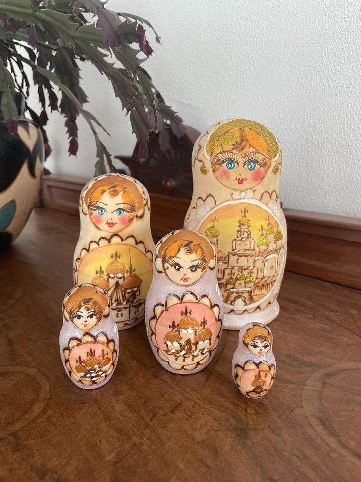 5 delige set van Matroesjka’s, Verzamelen, Poppetjes en Figuurtjes, Gebruikt, Ophalen of Verzenden