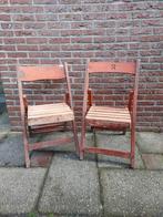 Brocante  bistrostoelen hout rood, Ophalen