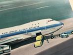 KLM Boeing 747 Poster Thijs Postma, Verzamelen, Verzenden, Gebruikt, Kaart, Foto of Prent