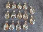 14 gekleurde pegels diamant onderdelen kroonluchter, Huis en Inrichting, Glas, Ophalen of Verzenden, Zo goed als nieuw