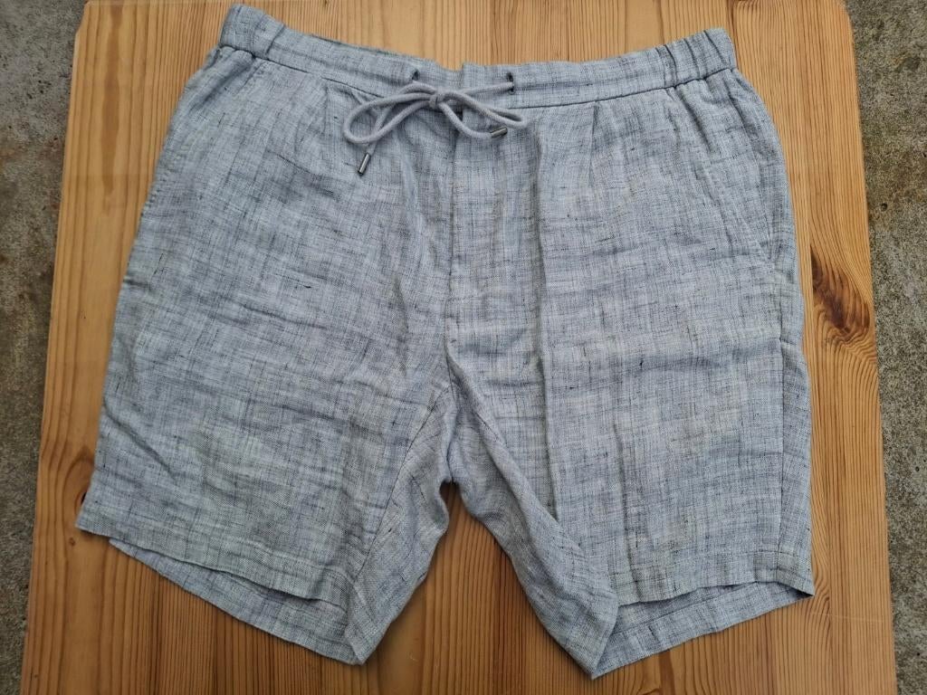 Grijze korte broek maat L, suitsupply, Pure linen, Kleding | Heren, Broeken en Pantalons, Verzenden, Gedragen, Grijs
