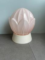 Art Deco thabur lampje roze / vintage/ plafoniere, Ophalen of Verzenden, Zo goed als nieuw, Glas