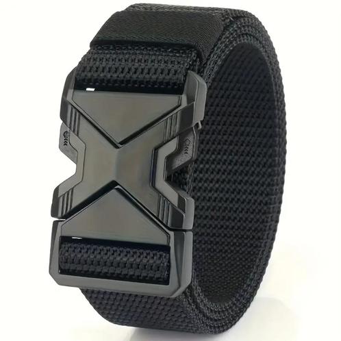 Nieuwe Broekriem "X" m/snelsluiting one click releasesystem, Kleding | Heren, Riemen en Ceinturen, Nieuw, Verzenden
