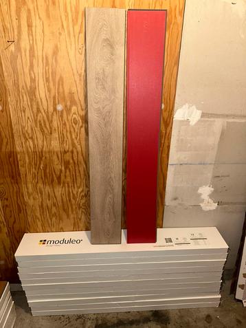 NIEUW 22m2 eiken klik PVC vloer 6mm dik inclusief ondervloer beschikbaar voor biedingen