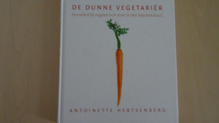 Boek De dunne vegetariër. Hertsenberg, Boeken, Gezondheid, Dieet en Voeding, Zo goed als nieuw, Ophalen of Verzenden